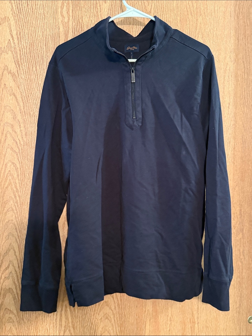 Good Man Brand Navy Zip-Up Quarter Pullover